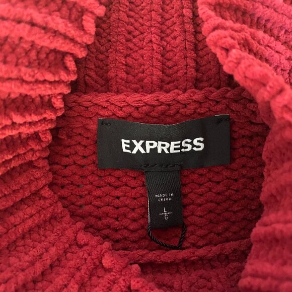 Express Stripe Mock Neck Chenille Sweater Size Large NWT - Picture 8 of 10